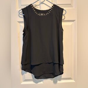 Black sleeveless top